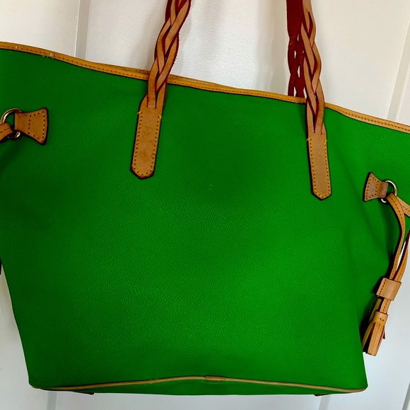 Dooney & Bourke Green Leather Travel Tote - Picture 6 of 10